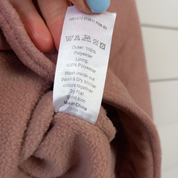 Bonmarche Suedette Bomber Jacket Size XL Rose Dusky Pink - Picture 9 of 12